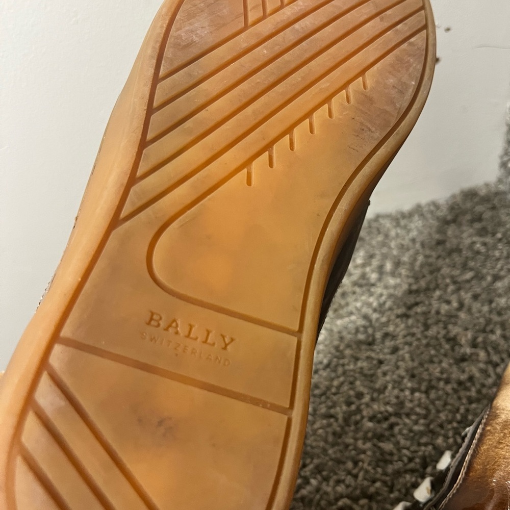 Bally Eroy Distressed Brown Leather Sneakers - Picture 4 of 5